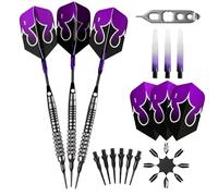 Viper Shot King 80% Tungsten Soft Tip Dart Set with Case, Purple, 20 Grams