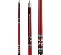 Viper Sinister 58" 2-Piece Billiard/Pool Cue, Burgundy with Pearlized Inlay, 21 Ounce