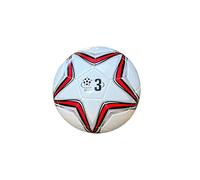VIPER Size 3 Football for Training - Outdoor Practice Ball for Boys & Girls (Star White/Red)