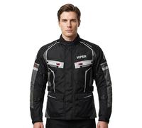 ViPER Speed 10 Textile Motorcycle Jacket Lightweight Summer Motorbike Jacket High Visibility Breathable & Waterproof Bike Rider Sports Racing (UK, Alpha, M, Regular, Regular, Black/Grey)