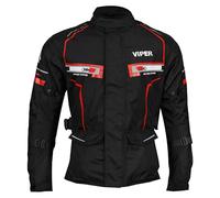 ViPER Speed 10 Textile Motorcycle Jacket Lightweight Summer Motorbike Jacket High Visibility Breathable & Waterproof Bike Rider Sports Racing (UK, Alpha, L, Regular, Regular, Black/Red)