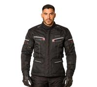 ViPER Speed 10 Textile Motorcycle Jacket Lightweight Summer Motorbike Jacket High Visibility Breathable & Waterproof Bike Rider Sports Racing (UK, Alpha, L, Regular, Regular, Black)