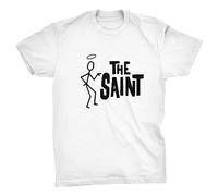 Viper The Saint Roger Moore Classic Retro TV T-Shirt (White, M)
