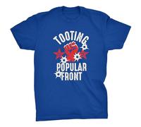 Viper Tooting Popular Front Power to The People Retro Classic T-Shirt (Blue, 3XL)
