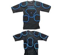 VIPER V-FIT Rugby Shoulder Pads Body Armour Training Fitness Head Pads (Black/Blue) (AS8, Alpha, M, Regular)