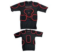 VIPER V-FIT Rugby Shoulder Pads & Head Pads Body Armour Training Fitness (Black/RED) (as8, Alpha, Regular)