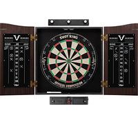 Viper Vault Cabinet & Shot King Sisal/Bristle Dartboard Ready-to-Play Bundle: Elite Set (Shot King Dartboard, Darts, Shadow Buster and Laser Throw Line)