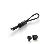 VIPERADE VAB5 PEI Paracord Beads, Knife Lanyard Beads with 6 Slots for DIY Glow Tubes, EDC Bead for Flashlight Knife Pocket Tool Keychain Pendant(Black)