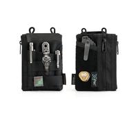 VIPERADE VE16 Small EDC Pouch Tool Organizer, Multifunction Small Tools Pouch with 7 Pockets, EDC Organizer for Men, Mini Pocket Organiser with Patches Area, Multitools Organiser bag