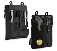 VIPERADE VE16 Small EDC Pouch Tool Organizer, Multifunction Small Tools Pouch with 7 Pockets, EDC Organizer for Men, Mini Pocket Organiser with Patches Area, Multitools Organiser bag