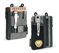 VIPERADE VE18-S Small EDC Pouch Tool Organizer,Multifunction Small Tools Pouch with 6 Pockets,EDC Organizer for Men,Mini Pocket Organiser with Patches Area for DIY (Grey)