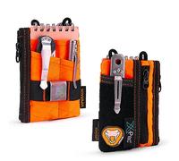 VIPERADE VE18-S-Xpac Small EDC Pouch Tool Organizer,Multifunction Small Tools Pouch with 6 Pockets,EDC Organizer for Men,Mini Pocket Organiser with Patches Area for DIY (X-Pac Orange)