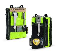 VIPERADE VE18-S-Xpac Small EDC Pouch Tool Organizer,Multifunction Small Tools Pouch with 6 Pockets,EDC Organizer for Men,Mini Pocket Organiser with Patches Area for DIY (X-Pac Chartreuse)