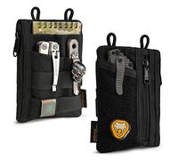 VIPERADE VE18 Small EDC Pouch Tool Organizer, Multifunction Small Tools Pouch with 6 Pockets, EDC Organizer for Men, Mini Pocket Organiser with Patches Area for DIY(Black)