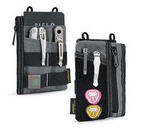VIPERADE VE18 Small EDC Pouch Tool Organizer, Multifunction Small Tools Pouch with 6 Pockets, EDC Organizer for Men, Mini Pocket Organiser with Patches Area for DIY(Grey）