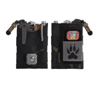 VIPERADE VE9 EDC Pocket Organizer Tool Pouch, Multitool Sheath with Patch Area for DIY, EDC Pocket Pouch with 3 Slip Pockets for Men Outdoor Activity Daily Carry -Black Camo