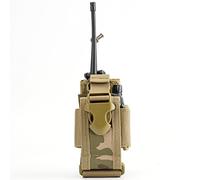VIPERADE Walkie Talkie Bag, MOLLE Radio Holder, Adjustable Radio Holster for Vest, Walkie Talkie Holder Radio Holster for Belt, Multifunctional Radio Pouch Radio Bag - Camo