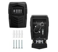 ViperSafe Heavy Duty Key Lock Box Weatherproof Metal Wall Mounted Key Safe Box with 4-Digit Combination, Secure Outdoor Lockbox for Home,Office,Apartment, Airbnb - Holds upto 10 Keys (Black)