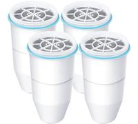 VIPHASES 4 Pack 6-Stage Water Filter Cartridges Replacement for Water Filter Jug ZR-017 ZP-010, Advanced 0 TDS System to Removes 99.99% Lead, Chlorine, Fluoride, PFOA/PFOS, TUV Certified