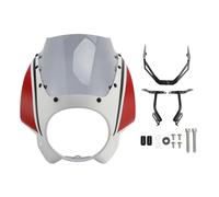 VIPIH Headlight Fairing Windshield WindScreen fit for XSR900 2022-2025 Red+Gray