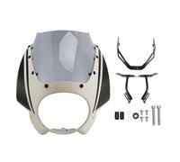 VIPIH Headlight Fairing Windshield WindScreen fit for XSR900 2022-2025 White+Gray