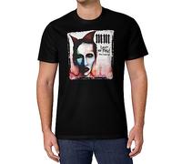 Viplili Marilyn Music and Manson Men's Comfortable Short Sleeve Shirt Unisex Round Neck Fashion T-Shirt Black