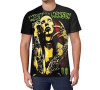 Viplili Marilyn Music and Manson Men's Comfortable Short Sleeve Shirt Unisex Round Neck Fashion T-Shirt Black