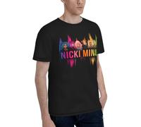 Viplili Nicki Music Minaj Shirt Men's Double-Sided Fully Printed T-Shirt Polyester Quick Drying Sweatshirt Tops Black