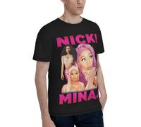 Viplili Nicki Music Minaj Shirt Men's Double-Sided Fully Printed T-Shirt Polyester Quick Drying Sweatshirt Tops Black