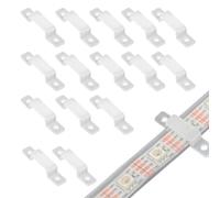 VIPMOON 100 Pack Silicone LED Fastener Clip, LED Strip Holder Fastener Silicone Fixing Clips for 10mm SMD 5050 Flexible LED Strip Lights
