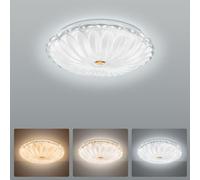 VIPMOON 72W Dimmable Remote Control Ceiling Light, 3500K, 4000K, 6500K and 10%-100% Brightness Adjustable, 6480LM Bedroom Ceiling Light, Infinitely Dimmable Modern Flush Mount Lamps for Living Room