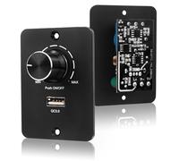 VIPMOON DC 12V-24V Dimmer Switch 0% -100% Dimming 120W + 24W USB Fast Charger QC 3.0, PWM Dimmer for Dimmable LED Single Color Lamps in Campervan Car Boat Truck Trailer Caravans -Metal Aluminum