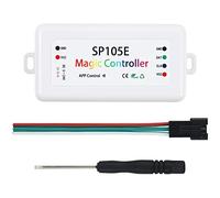 VIPMOON DC 5V-24V Magic LED Strip Controller, SP105E Wireless Bluetooth Controller, iOS/Android App Control, Compatible with WS2811/WS2812B/WS2801/SK6812/APA102/6803 IC LED Strip Lights