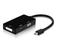 VIPMOON Mini DisplayPort to HDMI DVI VGA Cable, 3 In 1 Adapter Video Converter, Compatible with MacBook Air/Pro/iMac/Microsoft Surface Pro/Projector (Black)