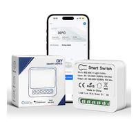 VIPMOON WiFi Smart Light Switch, Mini Smart Breaker Module, APP/Voice Remote Control, Compatible with Alexa, Google Home, Tuya/Smart Life (1/2 Way, AC 100-240V)