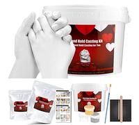 VIPNAJI Hand Casting Kit Couple 3D Imprints Adults Family Feet and Hands - Idea for Women and Men Alginate - Lover Gift with Plaster for Casting - Decorative Art Sculpture