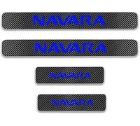 VIPOED 4 Pcs Car Kick Plates For Nis-san Navara, Door Sill Protector Threshold Protective Film Self Adhesive Tape