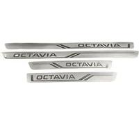 VIPOED 4 Pcs Car Kick Plates For Octavia Estate 2014-2019, Stainless Steel Car Door Sill Protector Scuff Guard Exterior Protectors Sills