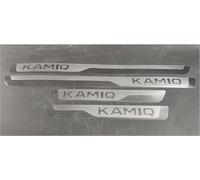 VIPOES 4 Pcs Car Kick Plates For Skoda Kamiq 2018-2022 2023 2024 2025, Stainless Steel Car Door Sill Protector Scuff Guard Exterior Protectors Sills