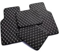 VIPOEX Car Floor Mats for Toyota Vellfire 2008-2014, Leather Auto Floor Liner Mats All Weather Wasserdichter Rutschfester Bodenmatte Interior Protection Accessories,Black-white