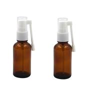 Vipolishtry Pack of 2 1OZ 30ML Amber Glass 360 Degree Rotation Spray Nasal Bottle Empty Refillable Sprayer Containers For Makeup Water Perfume Colloidal Silver Iodine Essential Oils