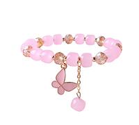 Vipomkowa Butterfly Crystal Bracelet Fashion Color Small Fresh Women's Bracelet Jewelry Mens Stretch Band Watch