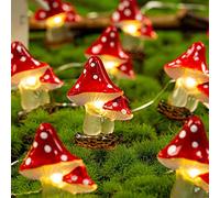 Vipomkowa Christmas LED Mushroom String Lights, Xmas Tree Decor USB Christmas Decorations Light, Waterproof Home Atmosphere Holiday String Lights