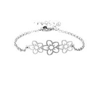 Vipomkowa Gbdh1000 Flower Necklace Bracelet Sliver White Plated Cubic Zirconia Dainty Birthday Anniversary Fine Jewelry Gifts for Her Women Girls Adjustable Chain Mens Simple Watch