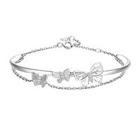 Vipomkowa Gm5600 Openwork Butterfly Charm Bracelet for Women Silver Color Elegantfashion Tassel Chain Fine Jewelry Gift Electric Shock Alarm Watch