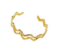 Vipomkowa Golden Double Tilde Bracelet Double Layer Shape Design Adjustable Gold Bracelets for Womens Girls Smart Fitness Watch for Men