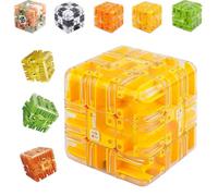 Vipomkowa Large Labyrinth 3D Puzzle Maze Cube, Labyrinth Game, Engaging Brain Teaser Toy, Spatial Awareness Brain Training Toy, Engaging Brains Teaser Toys, 3X3 Challenge Mazes Ball For Stress Relief