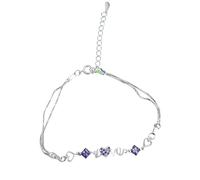 Vipomkowa Love Micro Inlaid Crystal Bracelet Girls Purple Zircon Hand Jewelry Birthday Wedding Supplies Mens Chronograph Watch