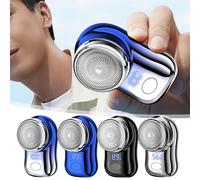 Vipomkowa Men's Electric Shaver - USB Cordless Rechargeable Wet & Dry Shaver - Mini Pocket Portable Electric Shave, Mini Electric Shaver Hair Removal Tool Practical Gifts for Men Women