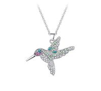 Vipomkowa Mother'S Day Gift Diamond Necklace Woman Beating Dazzling Heart Shaped Diamond Pendant Small Diamond Pendant Woman Cross Necklace Silver Women